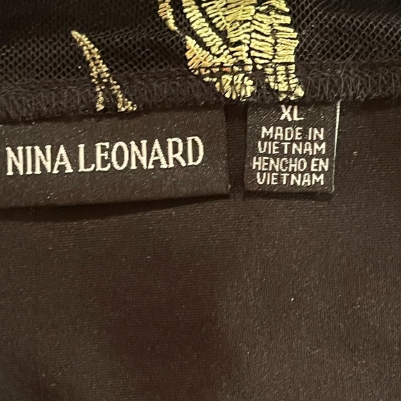 Nina Leonard Black Sheath dress.  Size XL - Picture 6 of 12